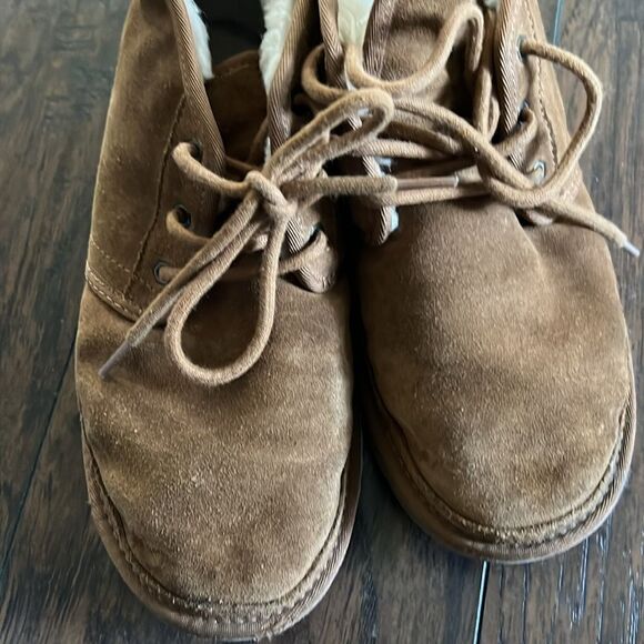 UGG NEUMEL CHESTNUT SUEDE/ SHEEPWOOL ANKLE BOOTS, WOMEN US 9 GUC - Picture 5 of 11